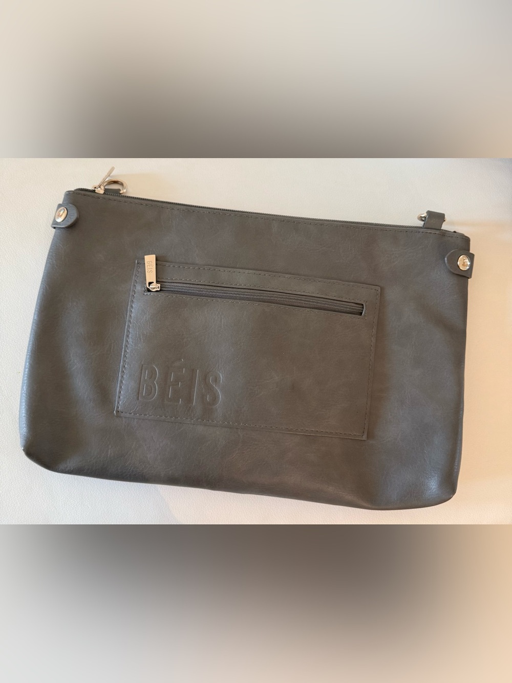 BEIS Grey (not black) Crossbody Bag with Adjustable Strap